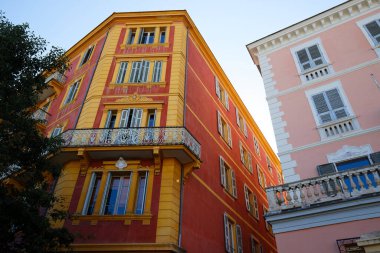 Ajaccio, Korsika Adası, Fransa 'daki tipik Korsikalı evleri..