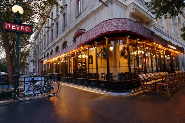 Paris France Septembre 2023 Célèbre Café Français Sarah Bernardt Nom — Photo