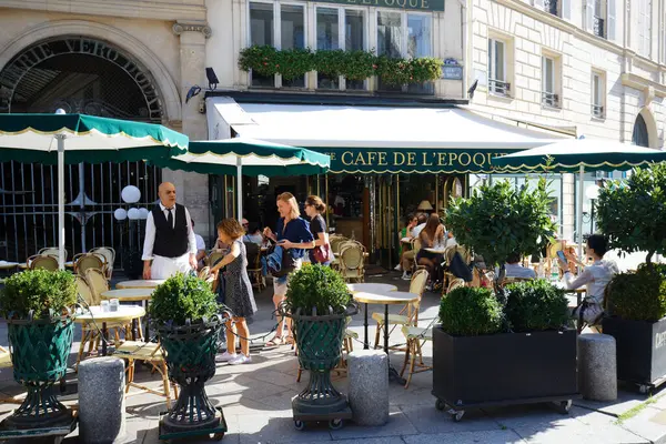 Paris França Outubro 2023 Vista Vintage Parisiense Cafe Belle Epoque — Fotografia de Stock