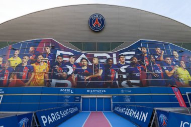 Paris, Fransa - 13 Nisan 2024 - Paris Saint-Germain FC Futbol Stadyumu