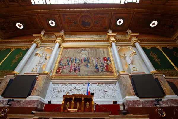 stock image Paris France - Juin 03, 2023 : The forum in Bourbon palace , the seat of the French National Assembly, the lower legislative chamber of the French government.