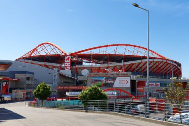 Lizbon, Portekiz - 09 Mayıs 2024: Estadio da Luz, SL Benfica 'nın ev sahibi stadyumu yeni maç gününe hazırlanıyor.