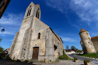Seine et Marne 'deki Blandy les Tours Katolik Kilisesi. Fransa