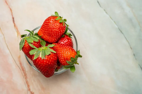 stock image fresh ripe strawberries with a deep red color, seasonal fruit Spain