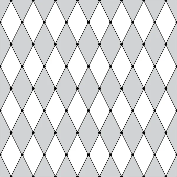 Siyah Beyaz Geometrik Rhombus Kusursuz Desen Basit Bir Coğrafi Arkaplan — Stok Vektör