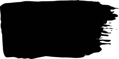 Siyah fırça darbesi. Mürekkep fırçası darbeleri, fırçalar, çizgiler. Grunge ve Durty el yazısıyla tasarım öğeleri, kutular, çerçeveler ve çıkartmalar çiziyor. Beyaz arkaplanda izole.