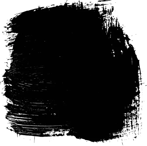 Pincelada Negra Pinceladas Tinta Pinceles Líneas Grunge Durty Dibujo Mano — Archivo Imágenes Vectoriales