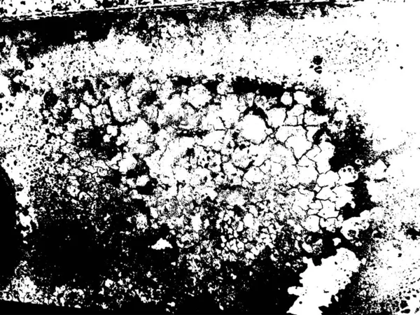 生锈的牢骚质感 攻击性破坏了表面 黑色的白色灰尘苦恼的背景 剥皮的贝蒂 城市旧墙 黑白分明的石头 — 图库矢量图片