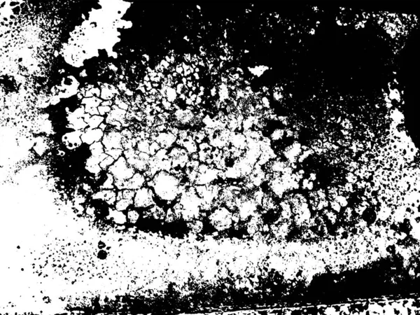 Textura Oxidada Grunge Superficie Dañada Agresiva Polvo Blanco Negro Fondo — Archivo Imágenes Vectoriales