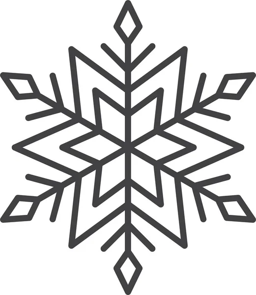 Εικόνα Νιφάδας Χιονιού Χειμερινή Νιφάδα Χιονιού Σιλουέτα Για Σχεδιασμό Χριστούγεννα — Διανυσματικό Αρχείο