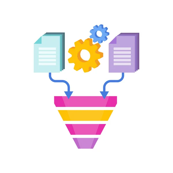 Conversion Funnel Digital Inbound Marketing Tool Attract Client Site Seo — Stockvektor