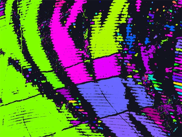 Grunge Barva Neon Pozadí Abstraktní Tisk Pouličního Umění Barevné Špinavé — Stockový vektor
