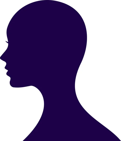 Профиль Молодой Женщины Девушка Силуэт Лицо Элегантный Логотип Контуры Женской — стоковый вектор