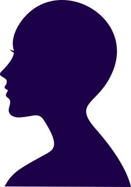 Young Woman Profile. Girl silhouette face. Elegant logo. Outlines of female beauty. Vector illustration isolated on white background.