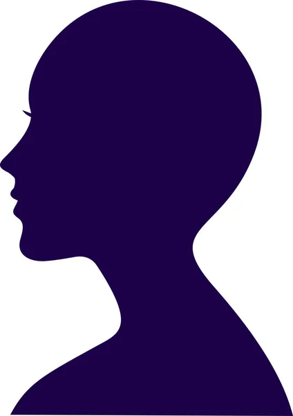 Young Woman Profile Girl Silhouette Face Elegant Logo Outlines Female — Vettoriale Stock