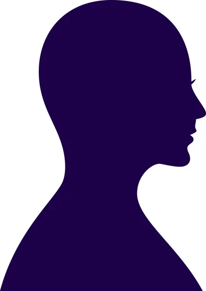 Young Woman Profile Girl Silhouette Face Elegant Logo Outlines Female — Stockový vektor