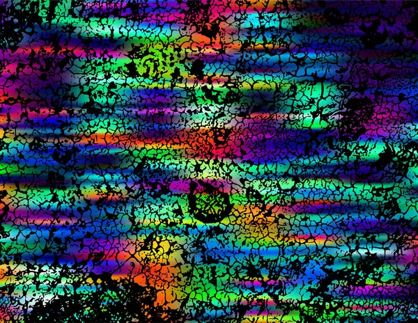 Grunge彩色霓虹灯背景 抽象街头艺术印刷品 色彩斑斓的墙纸 城市艺术质感 矢量说明 — 图库矢量图片