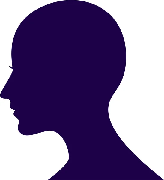 Young Woman Profile Girl Silhouette Face Elegant Logo Outlines Female — Stockvektor