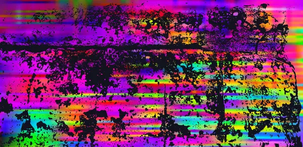 Цветной Неоновый Фон Абстрактное Уличное Искусство Красочные Грандиозные Обои Городская — стоковый вектор
