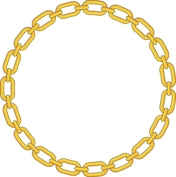 Chain Frame Circle Chains Border Boho Bracelet Pendants Rope Bow — Stockvector