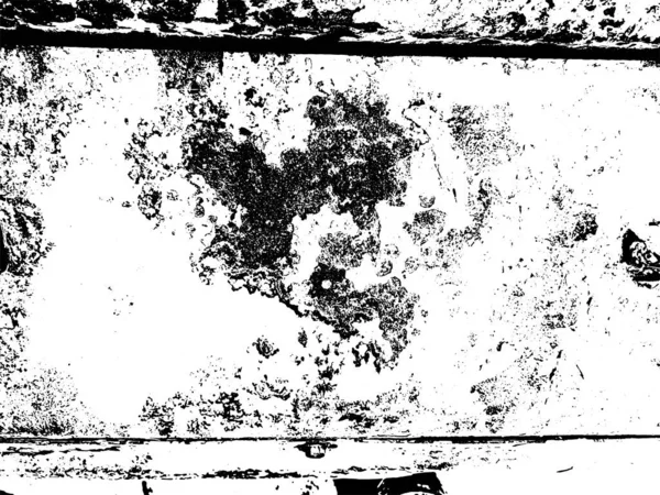 Rusty Grunge Textura Agresivní Poškozený Povrch Černý Bílý Prach Pozadí — Stockový vektor