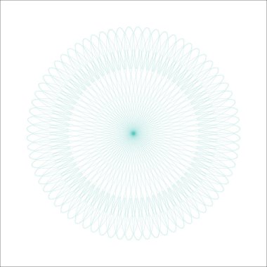 Özgeçmiş sertifikası, diploma ve para banknotu için Guilloche Rosette. Filigran, iş sözleşmeleri için güvenlik imzası, noter belgeleri. Dantel kontur tasarımı.