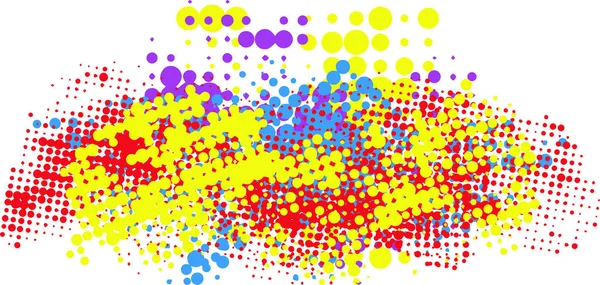 Grunge Halftone Background Pop Art Background Polka Dots Retro Comic — Stock Vector