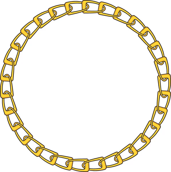 Chain Frame Circle Chains Border Boho Bracelet Pendants Rope Bow — 스톡 벡터