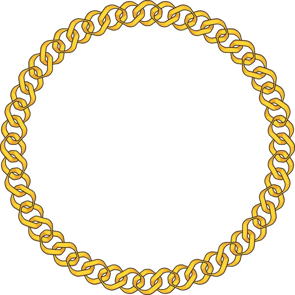 Chain Frame Circle Chains Border Boho Bracelet Pendants Rope Bow — Stok Vektör