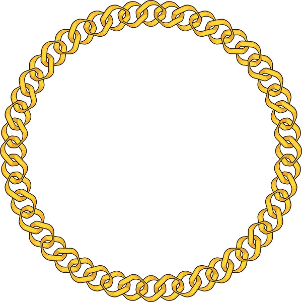 Chain Frame Circle Chains Border Boho Bracelet Pendants Rope Bow — Stok Vektör
