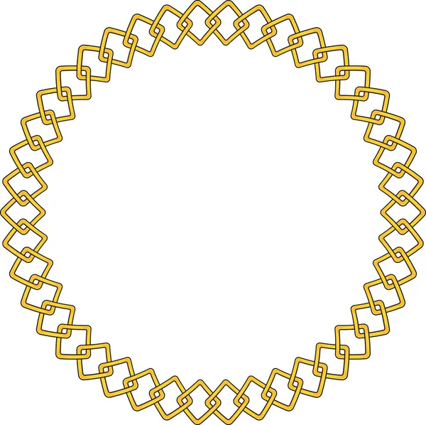Chain Frame Circle Chains Border Boho Bracelet Pendants Rope Bow — Archivo Imágenes Vectoriales