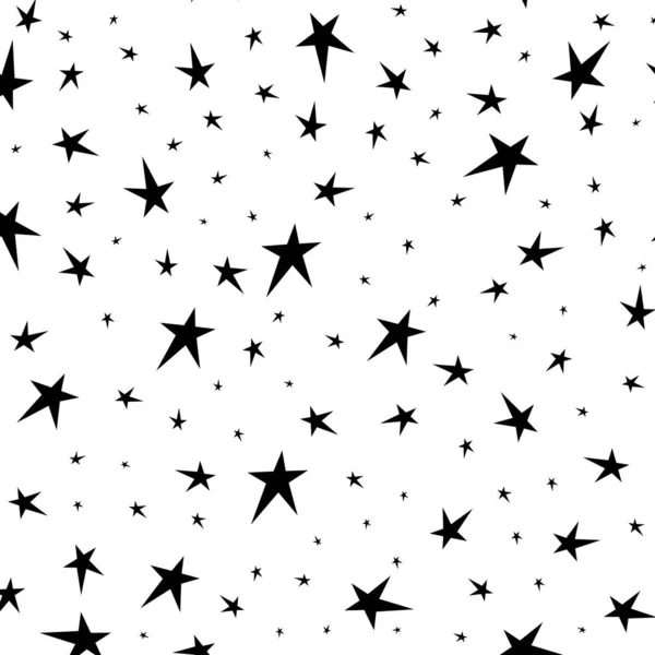 Patrón Sin Costuras Estrella Brilla Brillante Fuegos Artificiales Símbolos Fondo — Archivo Imágenes Vectoriales
