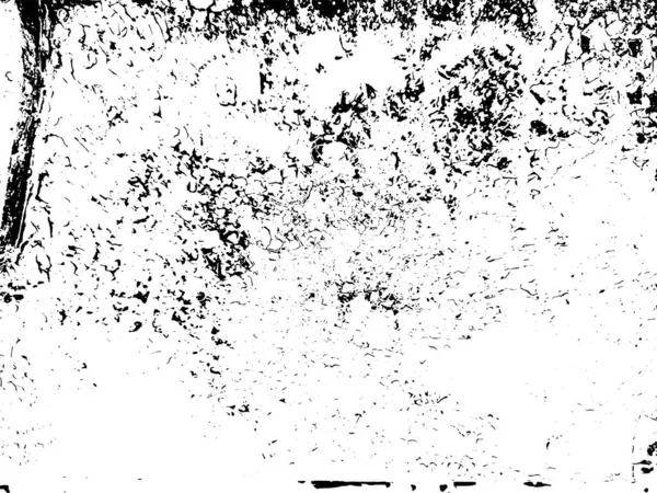 Rusty Grunge Textura Agresivní Poškozený Povrch Černý Bílý Prach Pozadí — Stockový vektor