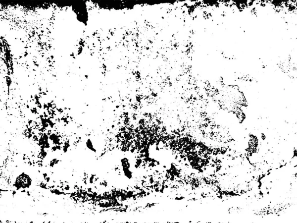 Roestige Grunge Textuur Agressief Beschadigd Oppervlak Zwart Wit Stof Verontruste — Stockvector