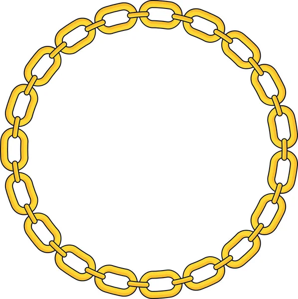 Chain Frame Circle Chains Border Boho Bracelet Pendants Rope Bow — Stockový vektor