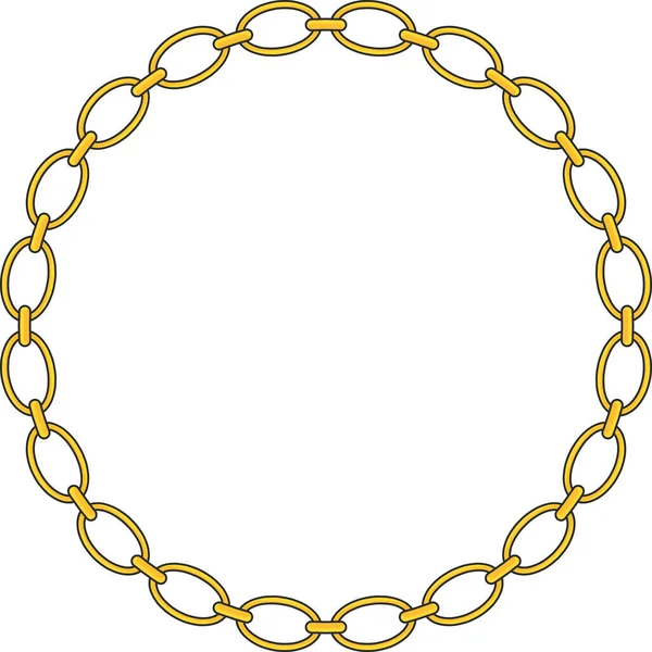 Chain Frame Circle Chains Border Boho Bracelet Pendants Rope Bow — Image vectorielle