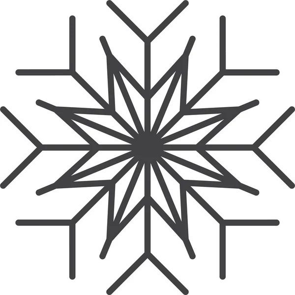 Εικόνα Νιφάδας Χιονιού Χειμερινή Νιφάδα Χιονιού Σιλουέτα Για Σχεδιασμό Χριστούγεννα — Διανυσματικό Αρχείο