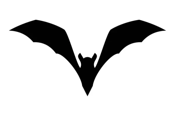 Силуэт Летучей Мыши Хэллоуин Ужасный Летающий Вампир Жуткое Животное Ужасный — стоковый вектор