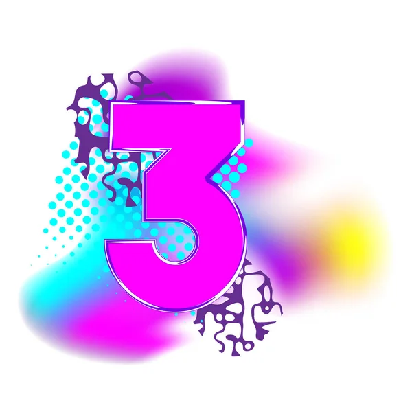 Colorido Gradiente Medio Tono Número Diseño Del Aniversario Celebrando Logo — Vector de stock