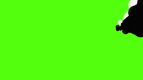 Жидкий Дым Оживил Переход Туман Дым Зеленый Экран Анимации Комический — стоковое видео