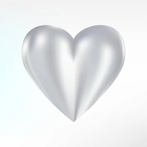 Corazón Holográfico Nácar Forma Corazón Ópalo Talismán Mágico Del Amor Ilustración De Stock