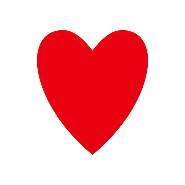 Red Heart Flat Icon Valentines Day Symbol Love Decorative Design — Stock Vector
