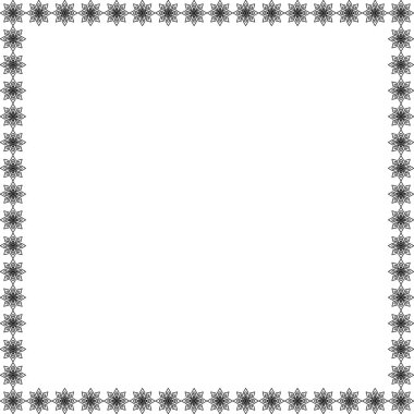 Kar tanesi kare çerçevesi. Sınırda kar taneleri var. Noel ve Yeni Yıl tebrik kartları ve afişler için tasarım malzemeleri. Beyaz arkaplanda tatil dekorasyonu izole edildi.