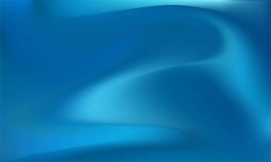 Mavi Akışkan Dalga Arkaplanı. Akan eğrilerle dinamik soyut eğim. Değişik mavi tonlarda yumuşak geçişler. Temiz estetik teknoloji görselleri. Vektör illüstrasyonu EPS 10.