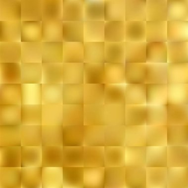 Lüks altın geometrik bg. Parlak soyut arkaplan. Kare eğimli çokgenli tırtıklı cam. Mevsimlik sonbahar tanıtımı sıcak ton duvar kağıdı. Vektör illüstrasyonu, EPS 10.