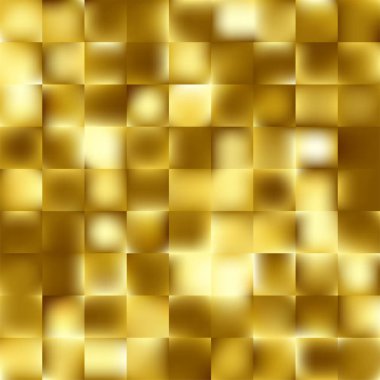 Lüks altın geometrik bg. Parlak soyut arkaplan. Kare eğimli çokgenli tırtıklı cam. Mevsimlik sonbahar tanıtımı sıcak ton duvar kağıdı. Vektör illüstrasyonu, EPS 10.