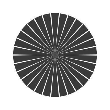 Retro siyah beyaz güneş ışınları. Pop Art çizgi film elemanı. Klasik güneş patlaması etkisi. Vektör çizimi. EPS 10.