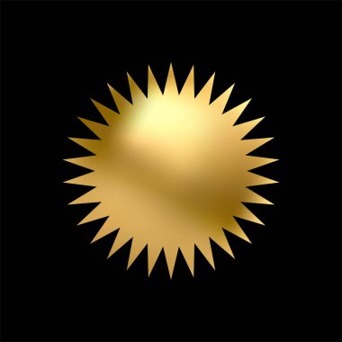 Altın Yıldız ikonu. Tatil yıldızları sanatı. Art Deco modern tasarım. Geometrik Noel elementleri. Vektör çizimi. EPS 10.