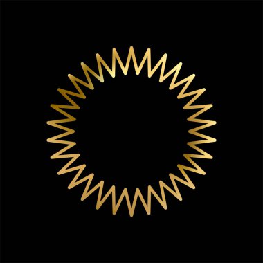 Özet Altın Yıldız ikonu. Holiday Stars sanat serisi. Art Deco modern tasarım. Geometrik Noel elementleri. Vektör çizimi. EPS 10.