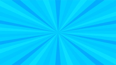 Yarım ton bg 'de retromavi güneş ışınları. Pop Art çizgi film geçmişi. Klasik güneş patlaması etkisi. Vektör çizimi. EPS 10.